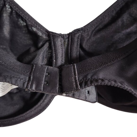 Chantelle Bra 38C Black Women's C Jolie Full Coverage Underwire Back Close NEW - Picture 8 of 11